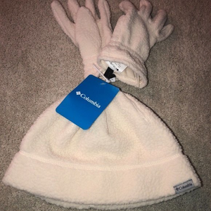 COLUMBIA Youth Large Winter Sherpa‎ Hat Gloves Set NWT